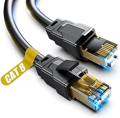 Cat 8 Ethernet Cable, 1.5Ft 3Ft 6Ft 10Ft 15Ft 20Ft 30Ft 40Ft 50Ft 60Ft 100Ft Heavy Duty High Speed Internet Network Cable, Professional LAN Cable Shielded in Wall, Indoor&Outdoor