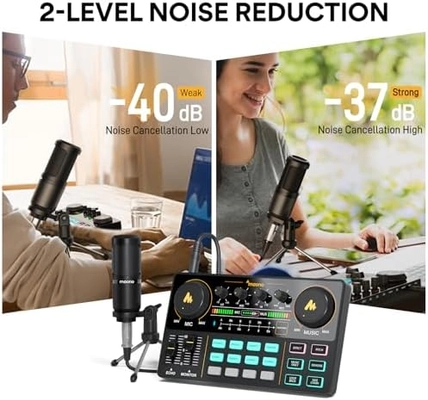 MAONO Podcast Equipment Bundle Audio mixer All-in-One Podcast Production Studio with 3.5mm Microphone for Live Streaming, Podcast Recording, PC, Smartphone, DJ MaonoCaster Lite (AU-AM200-S1) - Image 5