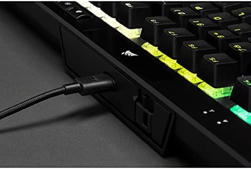 CORSAIR K70 RGB TKL – CHAMPION SERIES Tenkeyless Mechanical Gaming Keyboard - CHERRY MX SPEED Keyswitches - Durable Aluminum Frame - Per-Key RGB LED Backlighting - Detachable USB Type-C Cable, Black - Image 9