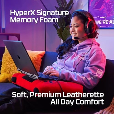 HyperX Cloud III – Wired Gaming Headset, PC, PS5, Xbox Series X|S, Angled 53mm Drivers, DTS Spatial Audio, Memory Foam, Durable Frame, Ultra-Clear 10mm Mic, USB-C, USB-A, 3.5mm – Black/Red - Image 5