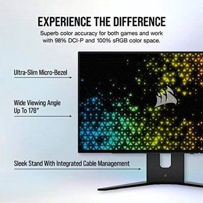 Corsair XENEON 27QHD240 27-Inch OLED Gaming Monitor - 2560 x 1440, 240Hz, 0.03ms, NVIDIA G-SYNC Compatible, AMD FreeSync™ Premium, DisplayHDR10, HDMI 2.1, DisplayPort 1.4, USB-C 3.1 - Black - Image 5