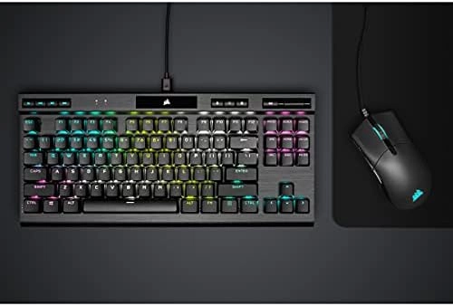 CORSAIR K70 RGB TKL – CHAMPION SERIES Tenkeyless Mechanical Gaming Keyboard - CHERRY MX SPEED Keyswitches - Durable Aluminum Frame - Per-Key RGB LED Backlighting - Detachable USB Type-C Cable, Black - Image 8