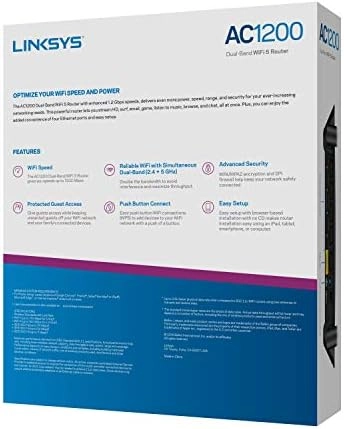 Linksys E5400 WiFi 5 Dual Band Router | 1,500 Sq. ft Coverage | 10+ Devices | Parental Control, Guest WiFi | Speeds (AC1200) 1.2Gbps thumbnail-3