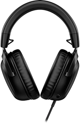 HyperX Cloud III – Wired Gaming Headset, PC, PS5, Xbox Series X|S, Angled 53mm Drivers, DTS Spatial Audio, Memory Foam, Durable Frame, Ultra-Clear 10mm Mic, USB-C, USB-A, 3.5mm – Black/Red - Image 4