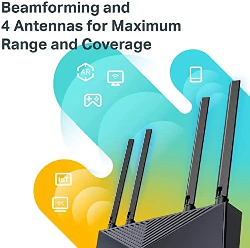 TP-Link Smart WiFi 6 Router (Archer AX10) – 802.11ax Router, 4 Gigabit LAN Ports, Dual Band AX Router,Beamforming,OFDMA, MU-MIMO, Parental Controls, Works with Alexa thumbnail-4