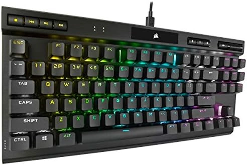 CORSAIR K70 RGB TKL – CHAMPION SERIES Tenkeyless Mechanical Gaming Keyboard - CHERRY MX SPEED Keyswitches - Durable Aluminum Frame - Per-Key RGB LED Backlighting - Detachable USB Type-C Cable, Black - Image 15