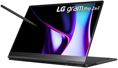 LG gram Pro 2 in1 16-inch Lightweight and Versatile Laptop, Intel Evo Edition - Intel Core Ultra 7, 16GB RAM, 1TB SSD, Black