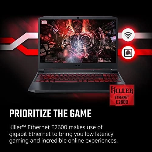 Acer Nitro 5 AN515-57-79TD Gaming Laptop | Intel Core i7-11800H | NVIDIA GeForce RTX 3050 Ti Laptop GPU | 15.6" FHD 144Hz IPS Display | 8GB DDR4 | 512GB NVMe SSD | Killer Wi-Fi 6 | Backlit Keyboard thumbnail-8