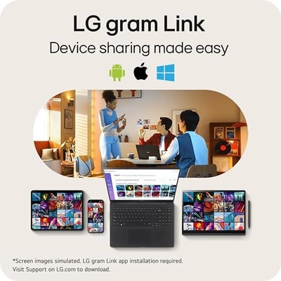 LG gram Pro 2 in1 16-inch Lightweight and Versatile Laptop, Intel Evo Edition - Intel Core Ultra 7, 16GB RAM, 1TB SSD, Black - Image 12