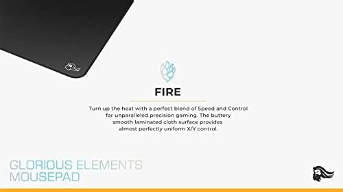 Glorious Elements Gaming Mousepad - Extra Large Mouse Pad XL - Foam Core Hybrid Cloth - Gaming Desk Pad 15"x17" (FIRE) thumbnail-5