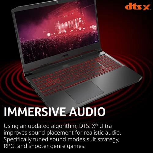 Acer Nitro 5 AN515-57-79TD Gaming Laptop | Intel Core i7-11800H | NVIDIA GeForce RTX 3050 Ti Laptop GPU | 15.6" FHD 144Hz IPS Display | 8GB DDR4 | 512GB NVMe SSD | Killer Wi-Fi 6 | Backlit Keyboard thumbnail-7