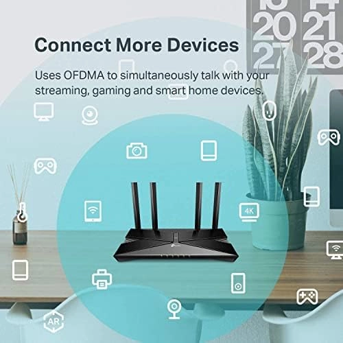TP-Link Smart WiFi 6 Router (Archer AX10) – 802.11ax Router, 4 Gigabit LAN Ports, Dual Band AX Router,Beamforming,OFDMA, MU-MIMO, Parental Controls, Works with Alexa thumbnail-2
