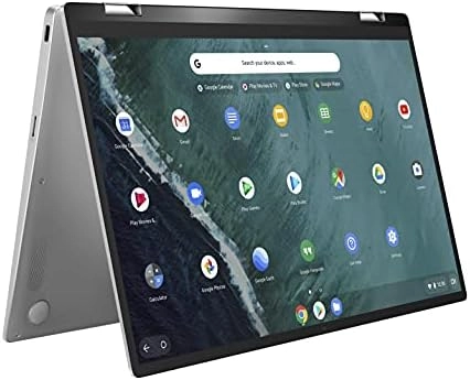 ASUS Chromebook Flip C434 2-In-1 Laptop, 14" Full HD Touchscreen 4-Way NanoEdge, Intel Core M3-8100Y Processor, 4GB RAM, 64GB eMMC Storage, All-Metal Body, Backlit KB, Chrome OS- C434TA-DSM4T, Silver