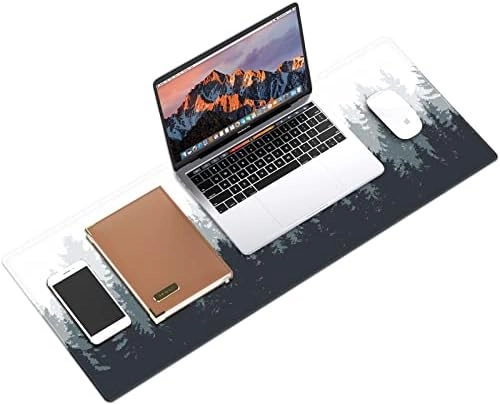 Galdas Gaming Mouse Mat Forest Background Pattern XXL XL Large Mouse Mat Long Extended Mouse Pad Desk Mat Non-Slip Rubber Mice Pads Stitched Edges Thin Pad (31.5 x 11.8 x 0.12 Inches) Tree thumbnail-3