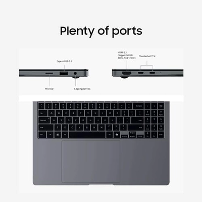 SAMSUNG 16" Galaxy Book4 Pro Laptop PC Computer, Intel Core 7 Ultra Processor 1TB, 3K AMOLED (2880 x 1800) Touchscreen, Advanced Security, 2024 Model, NP960XGK-KG1US, Moonstone Gray - Image 6