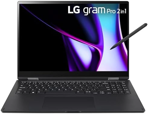 LG gram Pro 2 in1 16-inch Lightweight and Versatile Laptop, Intel Evo Edition - Intel Core Ultra 7, 16GB RAM, 1TB SSD, Black - Image 2