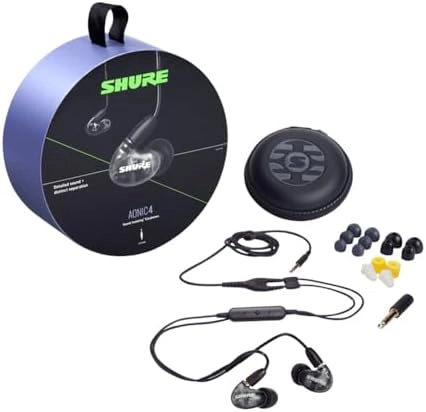 Shure AONIC 4 Wired Sound Isolating Earbuds, Detailed Sound, Dual-Driver Hybrid, Secure In-Ear Fit, Detachable Cable, Durable Quality, Compatible with Apple & Android Devices - White thumbnail-1