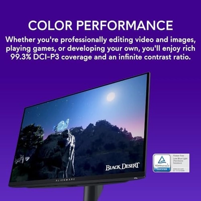 Alienware AW2725DF OLED Gaming Monitor - 26.7-inch Quantom-Dot WQHD (2560x1440) 360Hz 0.03Ms Display, AMD FreeSync Premium Pro, HDMI/DP/USB 3.2 Gen1, Height/Tilt/Swivel/Pivot Adjustability - Black - Image 8