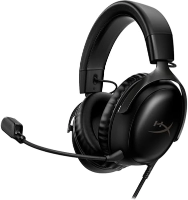 HyperX Cloud III – Wired Gaming Headset, PC, PS5, Xbox Series X|S, Angled 53mm Drivers, DTS Spatial Audio, Memory Foam, Durable Frame, Ultra-Clear 10mm Mic, USB-C, USB-A, 3.5mm – Black/Red - Image 13