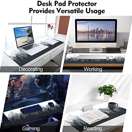 Galdas Gaming Mouse Mat Forest Background Pattern XXL XL Large Mouse Mat Long Extended Mouse Pad Desk Mat Non-Slip Rubber Mice Pads Stitched Edges Thin Pad (31.5 x 11.8 x 0.12 Inches) Tree thumbnail-6