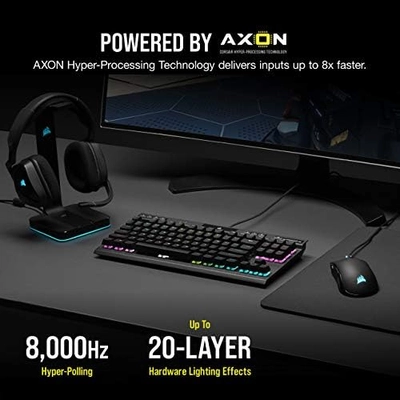 CORSAIR K70 RGB TKL – CHAMPION SERIES Tenkeyless Mechanical Gaming Keyboard - CHERRY MX SPEED Keyswitches - Durable Aluminum Frame - Per-Key RGB LED Backlighting - Detachable USB Type-C Cable, Black - Image 4